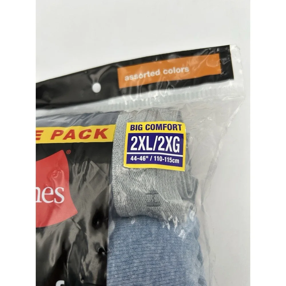 2010‎ Hanes Mens Sport Briefs 5-Pack 2XL 44-46 Comfort Flex Assorted Colors New